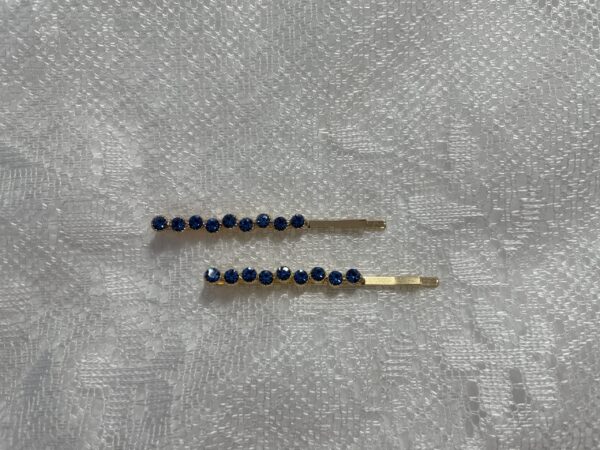 039 Haarnadeln Gold-Blau