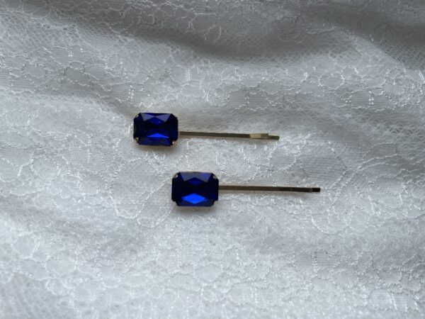 011 Haarnadel-Set Blau- Gold