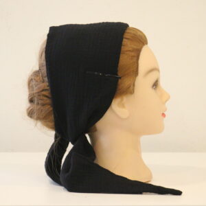 570 Musselin Schal Schwarz