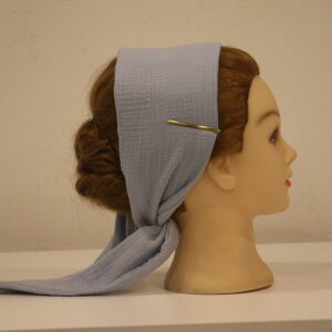 570 Musselin Schal Hellblau